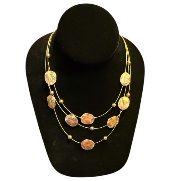 Elegant Gold Multi-Layer Necklace - Picture 1 of 5